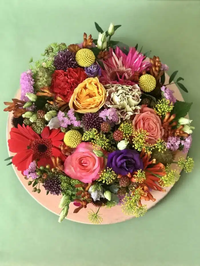 Bloementaart | Met bord | Kies zelf uw maat