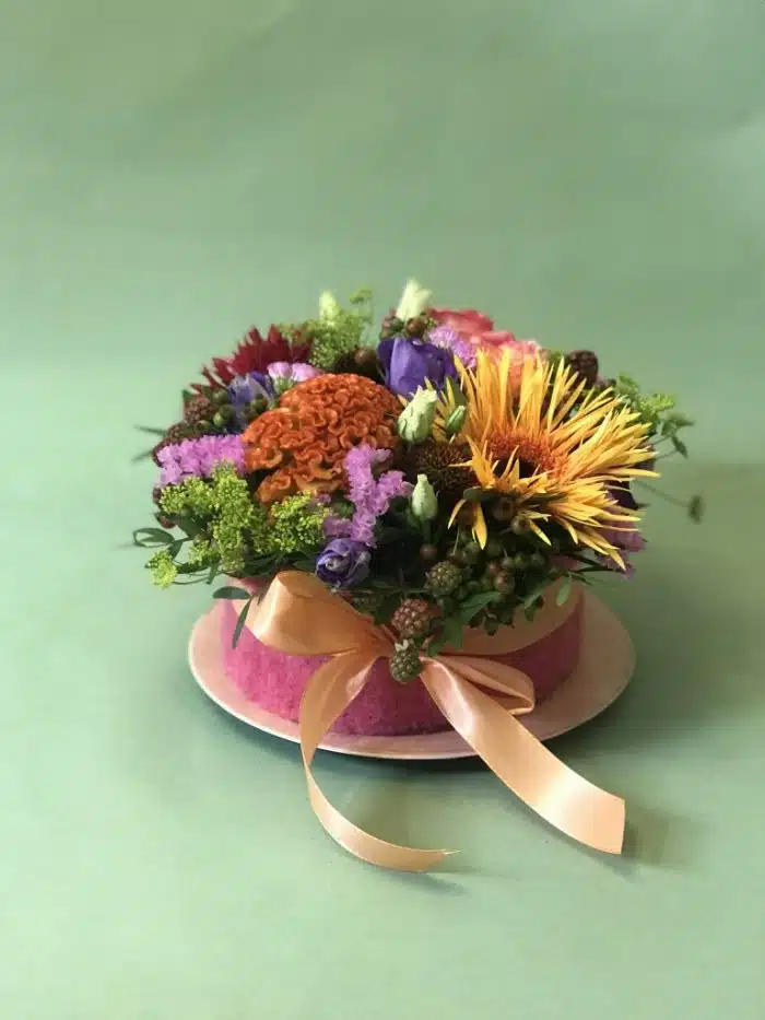 Bloementaart | Met bord | Kies zelf uw maat - Afbeelding 3