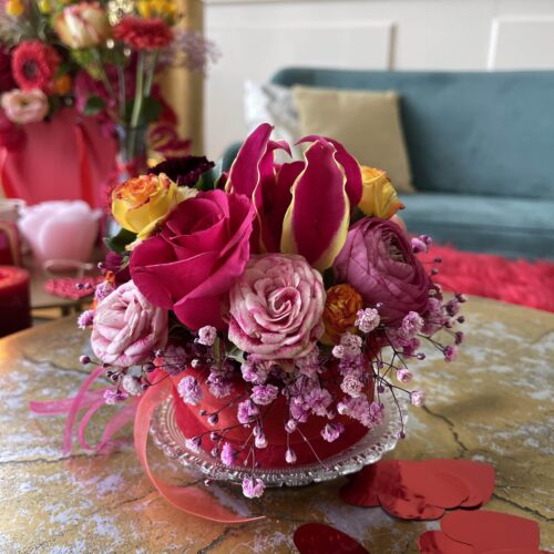 Taart met bloemen
