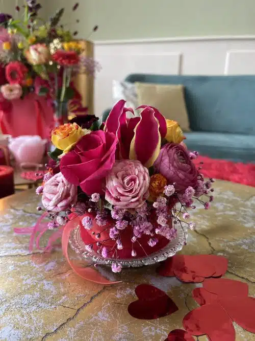 Taart met bloemen