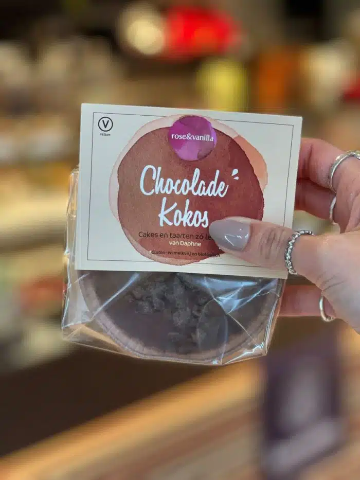 Glutenvrij, melkvrij en vegan gebakje kokos & chocolade | Rose & Vanilla