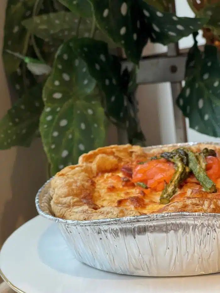 Grote quiche | zalm-asperge, 3 kazen-tomaat of courgette-serranoham