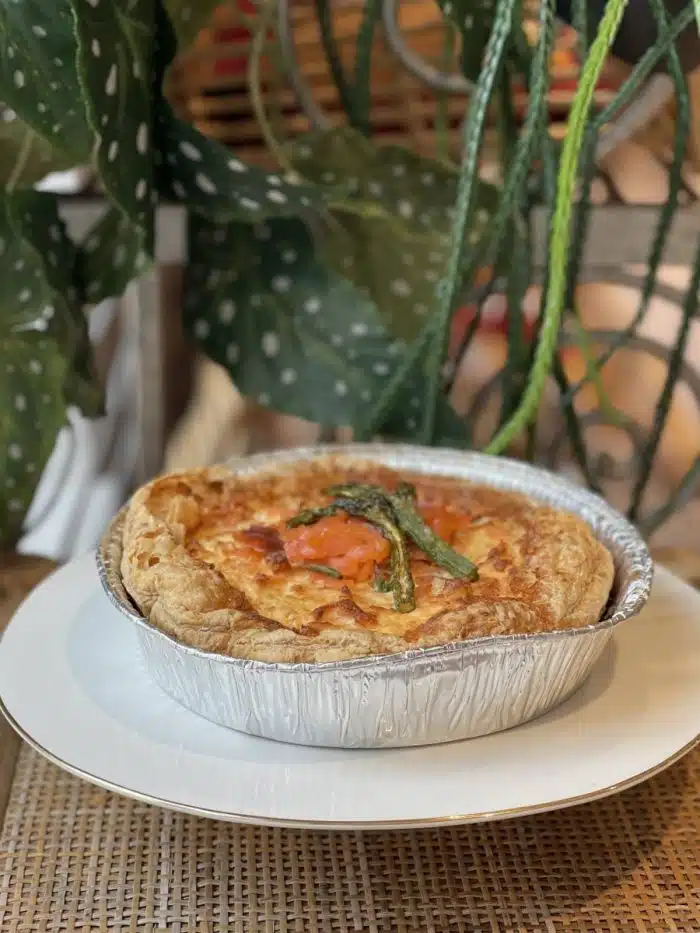 Grote quiche | zalm-asperge, 3 kazen-tomaat of courgette-serranoham - Afbeelding 3