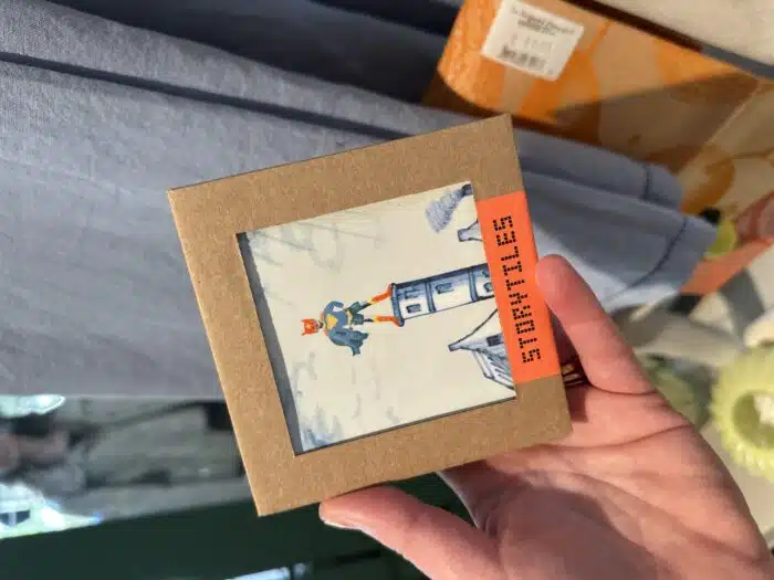 Vaderdagcadeau  | Tegel van Storytiles | Blauwe cape