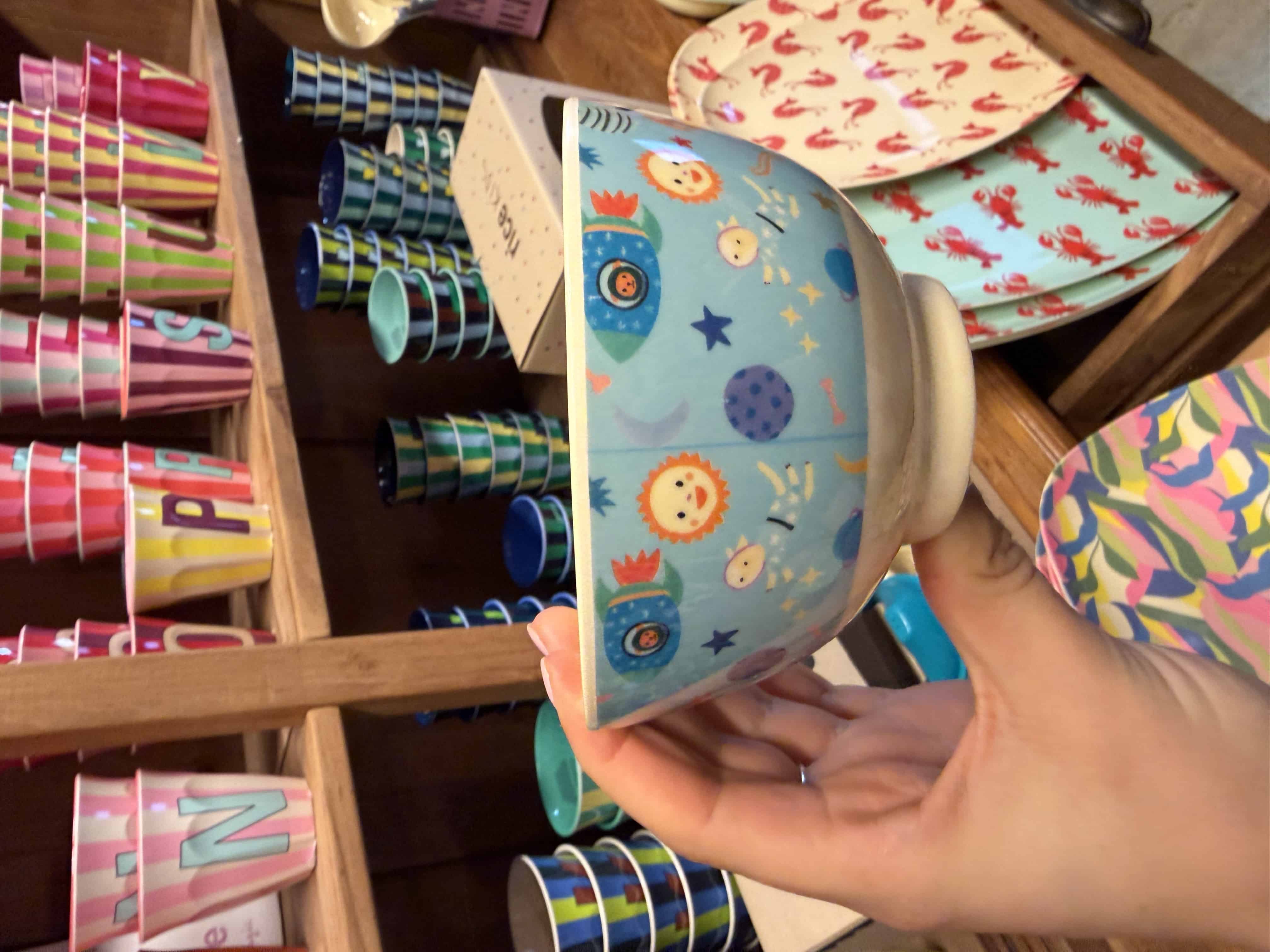 Melamine Bowl with Dogs in Space Print - Small - 300 ml